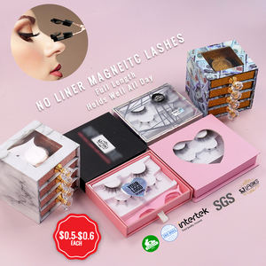 <span class=keywords><strong>Cils</strong></span> magnétiques en soie avec applicateur, avec propre logo personnalisé, <span class=keywords><strong>faux</strong></span> <span class=keywords><strong>cils</strong></span> en cheveux synthétiques faits à la main, style naturel pour le maquillage - Product Image 3