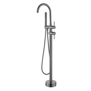 <span class=keywords><strong>Robinet</strong></span> de <span class=keywords><strong>baignoire</strong></span> en laiton autoportant support de sol chromé finition blanche-<span class=keywords><strong>robinet</strong></span> de bain et de douche moderne - Product Image 5