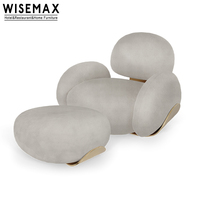 WISEMAX FURNITURE Mobilier de luxe moderne pour hall d'hôtel, fauteuils, canapés de salon, fauteuils individuels en tissu, chaises de sol de détente