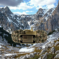 Bracelet porte-clés tactique durable en nylon avec manille métallique pour équipement d'urgence - Aventures en plein air, randonnée, camping, escalade