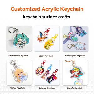 Chinese Factory Custom Cartoon Acrylic UV Printing Waterproof Key Chain Bag Hanging Decoration Custom Logo Promotional - Product Image 3