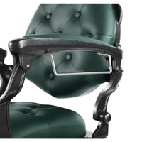 Chaises de coiffure vertes pour hommes Chaise de spa pour le visage pour la coupe de la barbe Cadre en alliage d'aluminium Chaise de salon de coiffure à vendre