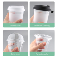 Film de scellage pour gobelets à café et thé boba en plastique transparent en forme de U, personnalisable avec logo et couleur, en PP/PET, 12/16/32 oz, vente en gros BTO