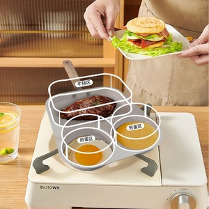 Dr.Hows Multifunctional Nonstick Frying Pan 24cm Square For Eggs And Steak Cooking - Product Image 1