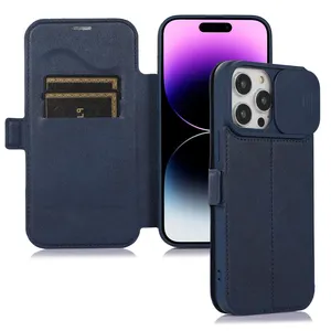 Coque arrière en cuir pu pour iphone 14 max kickstand, étui en stock pour iphone 13 pro max xr xs max 7/8 plus