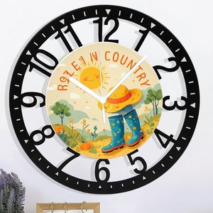Horloge ronde en fer de 25 cm avec un motif de croix de <span class=keywords><strong>pharmacie</strong></span> vintage découpé - Product Image 3
