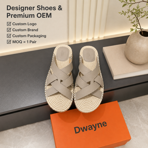 Sandalias de Diseñador de Lujo 2026 para Hombre y Mujer, de Cuero de Alta Calidad, con Tiras Cruzadas, Color Gris, Estilo Casual de Playa para Verano, Nuevas - Product Image 1
