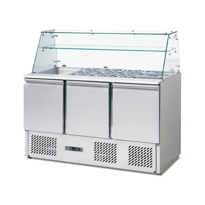 Commercial Kitchen Equipment 304 Stainless Steel Static Cooling 1 Door 2 Doors 3 Prep WorkBench Salad <b>Bar</b> Refrigerator S900STD S - Product Image 5