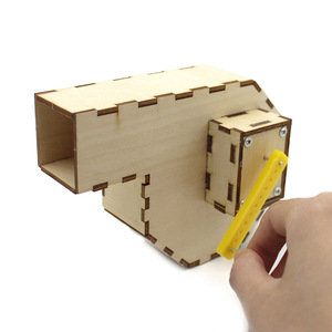 <b>DIY</b> Hand Crank Fan Wood Model <b>Kit</b> For Kids STEM Education Project Toy 7-9 Years - Product Image 2