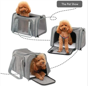 Sac de transport pour animaux de compagnie Juicepet, luxe, fermeture éclair, souple, durable, respirant, pliable, cage de voyage pour chien en plein air - Product Image 2