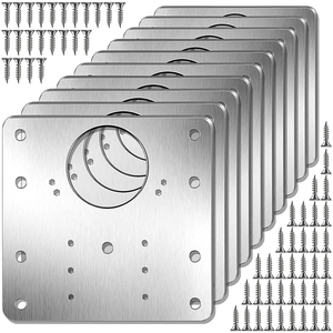 Kit de réparation de charnières de placard en gros, plaque de fixation plate avec trous pour porte de cuisine, supports de fixation, outils ménagers - Product Image 6