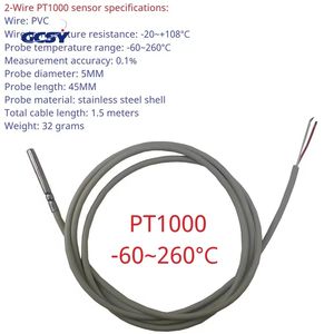 PTDNC04 4CH PT100 <span class=keywords><strong>PT1000</strong></span> <span class=keywords><strong>RTD</strong></span> RS485 Modbus Temperatuursensor Collector ADC Zender -40-500C Hoge Precisie Remote IO Module - Product Image 6