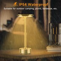 Lampe de table LED sans fil rechargeable à intensité variable tactile, portable, pour bars et restaurants, lampes de bureau modernes de luxe