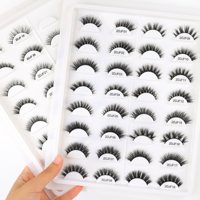 Meilleurs cils en soie Logo personnalisé Marque privée Faux cils en vison 15mm-25mm Cils synthétiques Outil de maquillage de style naturel