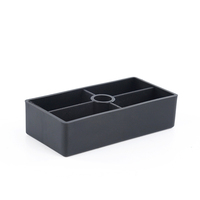 Protections de pieds de meubles en plastique noir pour pieds en forme d'épingle, embouts de pieds de table en métal, protection du sol, pieds en plastique