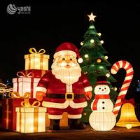Décoration de renne rougeoyante faite à la main de qualité supérieure-Lanterne de renne LED pour décoration extérieure de Noël e