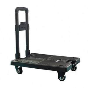 Ergonomic Handle Telescopic Folding Outdoor <b>Luggage</b> Trolley Portable 4-Wheel Load-Bearing <b>Design</b> with 100kg Capacity - Product Image 4