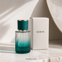 Botol Parfum Kaca Bening Bergaris Kosong Botol Wewangian Mewah Kemasan Logo Kustom Grosir