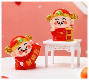 Statuette in Resina del Dio della Ricchezza per il Capodanno Cinese 2026, Decorazioni Zodiacali per Bracciali, Ciondoli e Portachiavi - Product Image 5