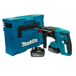 ชุดเครื่องมือ <span class=keywords><strong>Makita</strong></span> <span class=keywords><strong>18V</strong></span> <span class=keywords><strong>Combo</strong></span> Kit DHR242 สว่านโรตารี่ไร้แปรงถ่าน พร้อมแบตเตอรี่ BL1860B 2 ก้อน และกระเป๋าใส่ของแท้ - Product Image 1