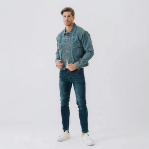 Chaqueta de Mezclilla de Lona para Hombre, Manga Larga, Estilo Moderno, Transpirable, de Secado Rápido, Ropa Urbana de Invierno, OEM - Product Image 1
