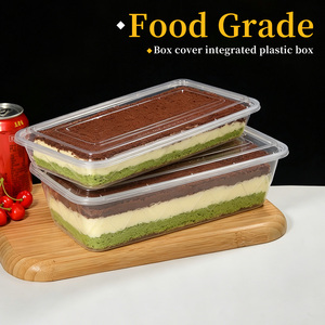 Contenedor Rectangular de PP de Grado Alimenticio, Caja <span class=keywords><strong>para</strong></span> Pastel Tiramisú, Empaque al por Mayor <span class=keywords><strong>para</strong></span> Pescado y Pasta, Caja Desechable <span class=keywords><strong>para</strong></span> Comida <span class=keywords><strong>para</strong></span> Llevar - Product Image 2