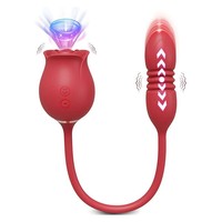 Juguete Sexual para Mujeres, Vibrador de Silicona con Lengua Vibrante, Succión de Clítoris y Función de Extensión