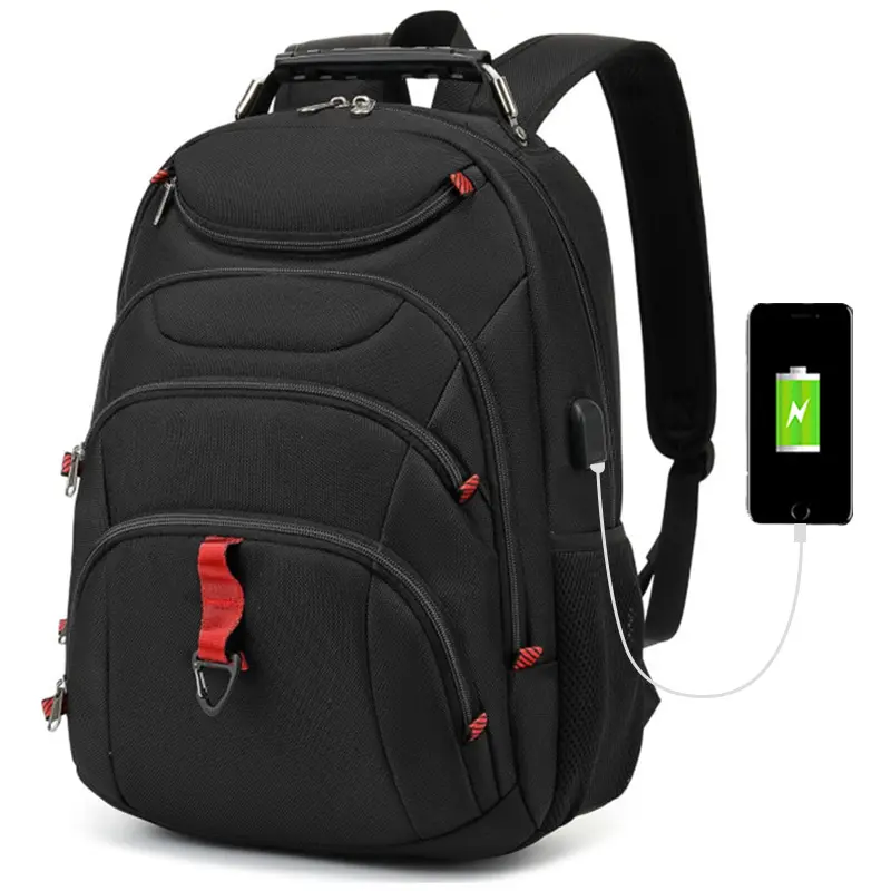 Yeni varış şık iş dayanıklı lüks büyük kapasiteli su geçirmez geri paketi açık seyahat laptop çantası sırt çantaları