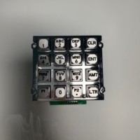 Teclado de Aleación de Zinc de 16 Teclas para Dispensador de Combustible, PCB Verde, Diseño de Teclado ATM, Protección IP65, Montaje Empotrado para Bomba de Gasolinera