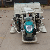 QLN Semoir de riz à 4 rangs, machine de plantation de riz portative, repiqueuse de riz manuelle