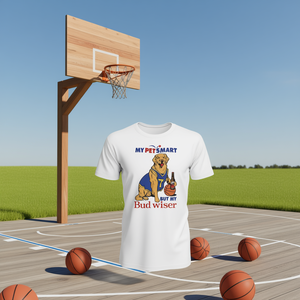 Camiseta de manga larga My Pet Smart con diseño de baloncesto para perros Bud Wiser - Product Image 3