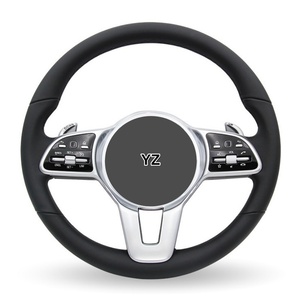 Volante de Cuero YZ para <span class=keywords><strong>Mercedes</strong></span> Benz GLE W202 W206 ML350 GLC300 X253 C190 Sprinter Vito SLK W639 R171 W124 W210 C217 EQS - Product Image 1
