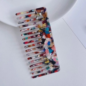 Peines para el Cabello con Logotipo Personalizado, Grosor Acrílico, Diseño Marmoleado, Impresión Vintage, Antiestáticos, de Ácido Acético, Gran Venta - Product Image 3