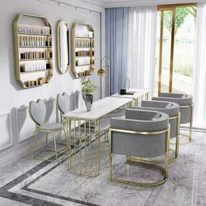 Table de manucure moderne et minimaliste K, ensemble table-canapé longue, mobilier de salon, table à ongles - Product Image 1