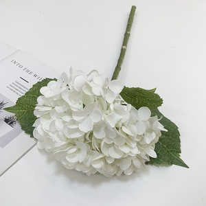 Hortensias artificiels en soie bordeaux, fleurs UV, pour décoration de mariage, <span class=keywords><strong>bouquet</strong></span> de fleurs, hortensias rouges, aspect réaliste, blanc - Product Image 6