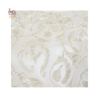 Tissu de soie de brocart de haute qualité brillant Georgette Jacquard imprimé pour les robes de mariée des filles Textiles de maison vêtements matière première