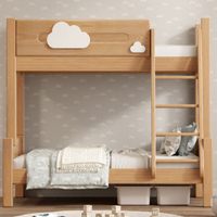 Meubles de chambre à coucher pour enfants, faciles à assembler, lit Double en bois massif