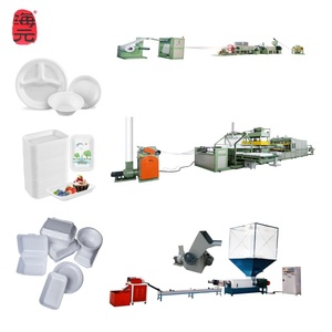 Chất lượng tốt PS Polystyrene bọt tấm lấy đi thực phẩm container Máy làm xốp hộp bọt khay món ăn Bát dây chuyền sản xuất - Product Image 1