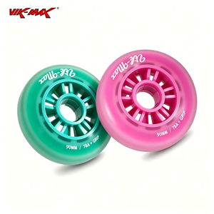 ล้อสเก็ตแบบอินไลน์สีขาวสองชั้นสั่งทำพิเศษ รุ่น 2026, ล้อสเก็ตน้ำแข็ง Vik-Max PU+PP มีสินค้าในสต็อก รองรับการสั่งซื้อจำนวนมาก - Product Image 4