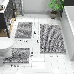 Customizable Chenille Shaggy <strong>Rug</strong> Extra Soft Thick Absorbent Non-Slip Machine <strong>Washable</strong> <strong>Bath</strong> Mats For <strong>Bath</strong> Floor Tub And Shower - Product Image 5