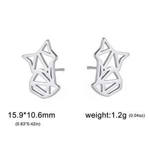 Modetrend Edelstahl Fox Lady Schmuck Ohrringe Einfache weibliche Tiers chmuck Ohrringe - Product Image 4