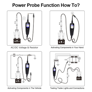 สายต่อขยาย P100 ยาว 10 เมตร 0-70V DC สำหรับระบบไฟฟ้า เครื่องมือทดสอบวงจรยานยนต์ รับประกันตลอดอายุการใช้งานสำหรับรถบรรทุก - Product Image 5
