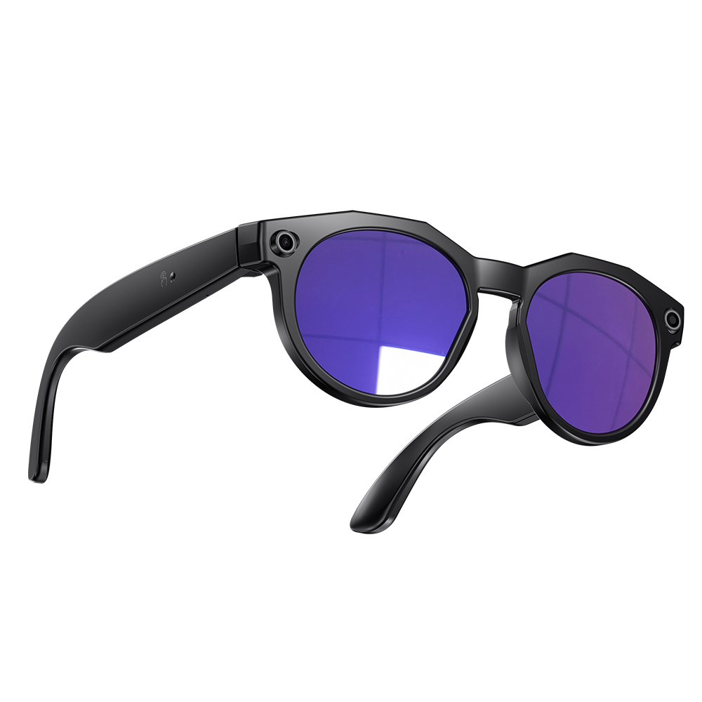 Black frame +purple-coated lenses