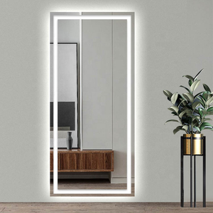 Espejos de cuerpo completo con luces LED para barbería, estación Vertical montada en la pared, equipo de belleza - Product Image 4
