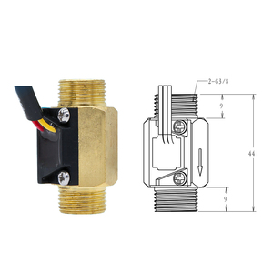 เครื่องวัดอัตราการไหลแบบฮอลล์ KAIDC KJ-HZ83WI-44 มม. ทนความร้อนสูง เซ็นเซอร์วัดการไหลของน้ำอัจฉริยะ สำหรับของเหลว อัตราการไหล 1-30 ลิตร/นาที รองรับ HART - Product Image 1