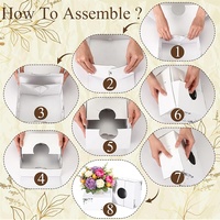 Boîte de livraison de fleurs en carton recyclé personnalisée, réutilisable, robuste, pour vase, boîte d'expédition en carton ondulé pour fleuriste