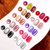 Vernis à ongles gel effet œil de chat 10 couleurs avec perles de verre et paillettes fines, outil magnétique, emballage standard GP009 CN/GUA
