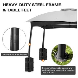 Gazebo de jardín para Patio, tienda de campaña con pantalla de <span class=keywords><strong>red</strong></span>, dosel para exteriores, de acero resistente, impermeable, portátil, para eventos - Product Image 3