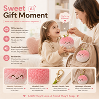 Peluche IA Lychee Mignonne en Polyester Ultra Doux, Coussin de Dessin Animé avec Rembourrage en Coton PP, 10 cm, Cadeau de Collection pour Enfants et Fans, Étiquette XDT