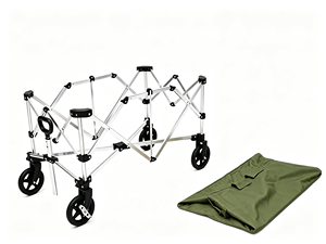 Chariot de camping super léger 8,6 kg en aluminium 6061-T6 avec finition oxydée, pliable - Product Image 6